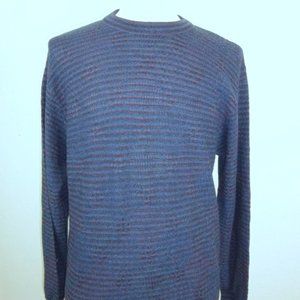 Lungarno blue red stripe crewneck sweater Italy M